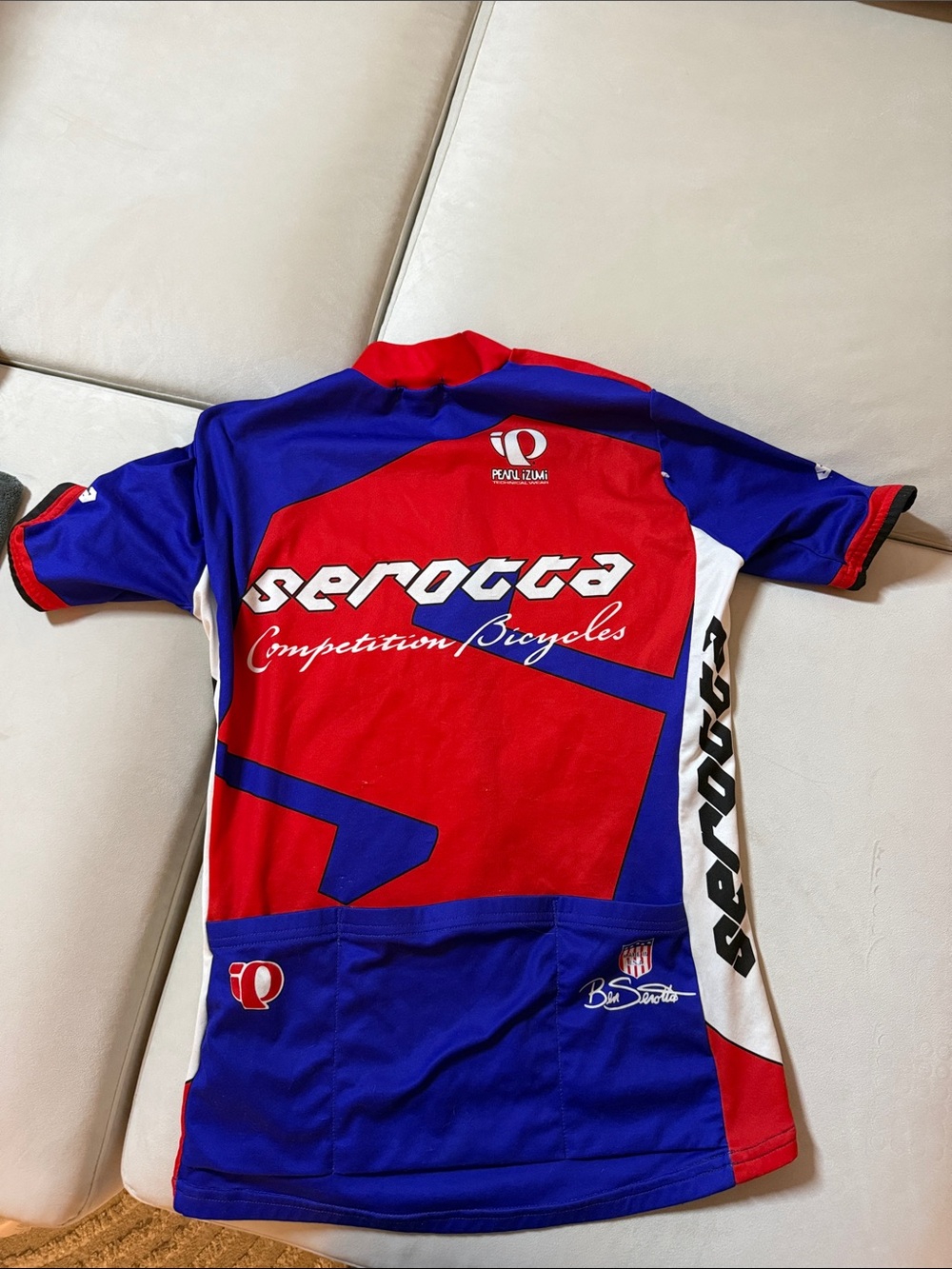 Pearl Izumi Red, Blue and White Short Sleeve Cycling Jersey - Picture 4 of 4